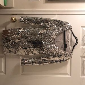 Silver sequins mini dress